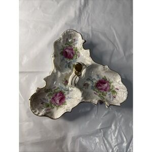 Vintage‎ Norcrest Fine China Dresden Rose Porcelain Relish Dish